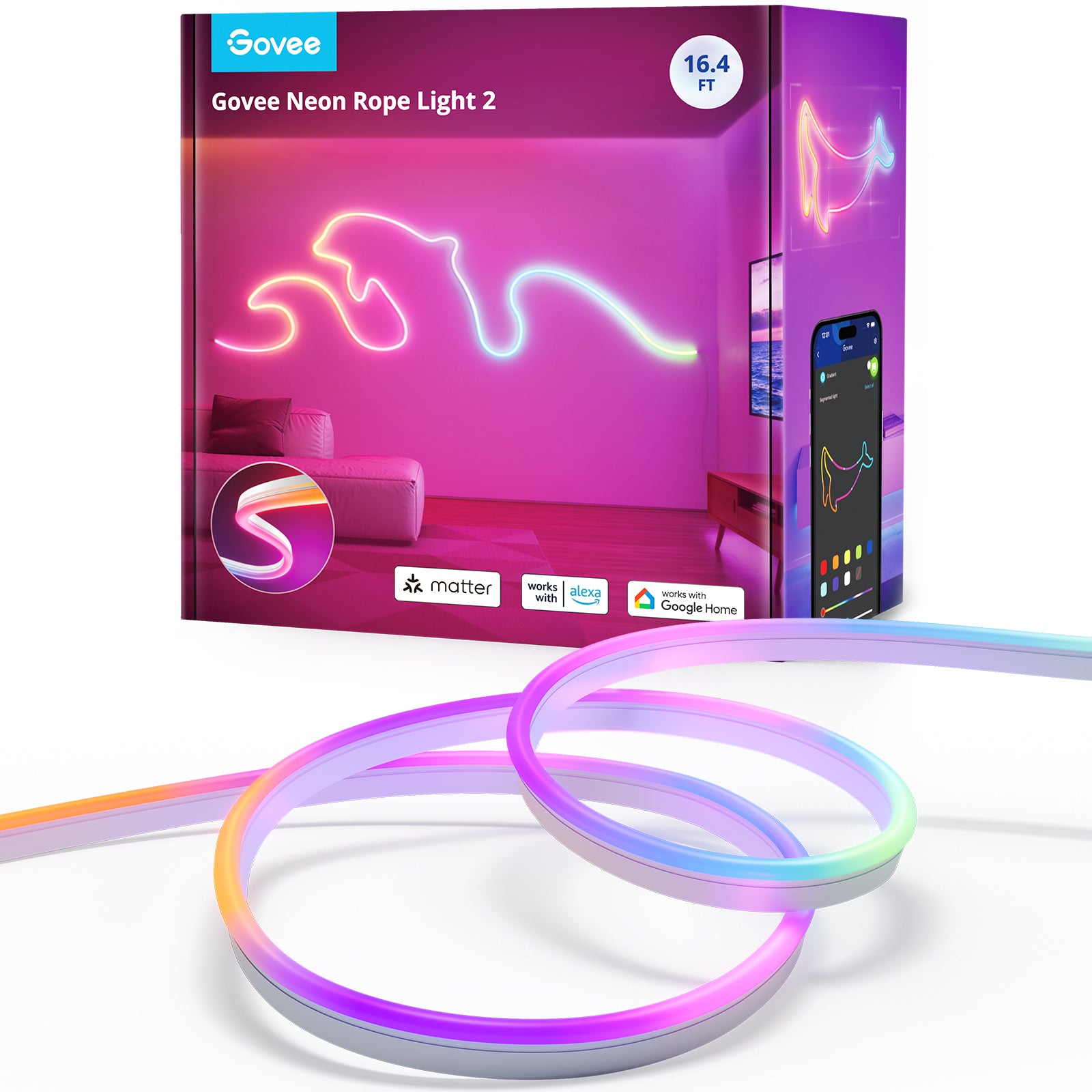 Govee Neon Rope Strip Light (2m -5m)