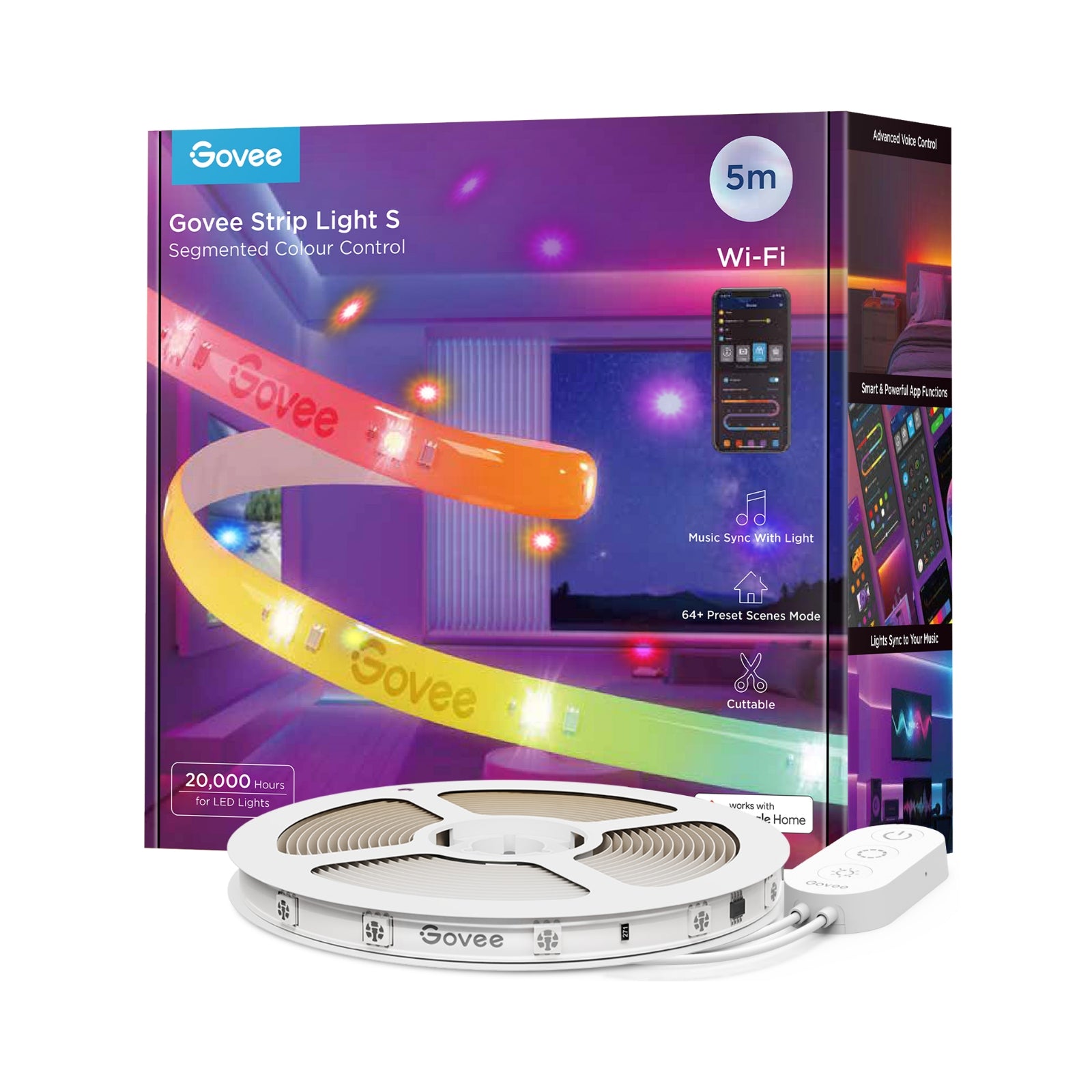Govee RGBIC Strip Light S (With protective coating, 5m)